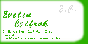 evelin czifrak business card